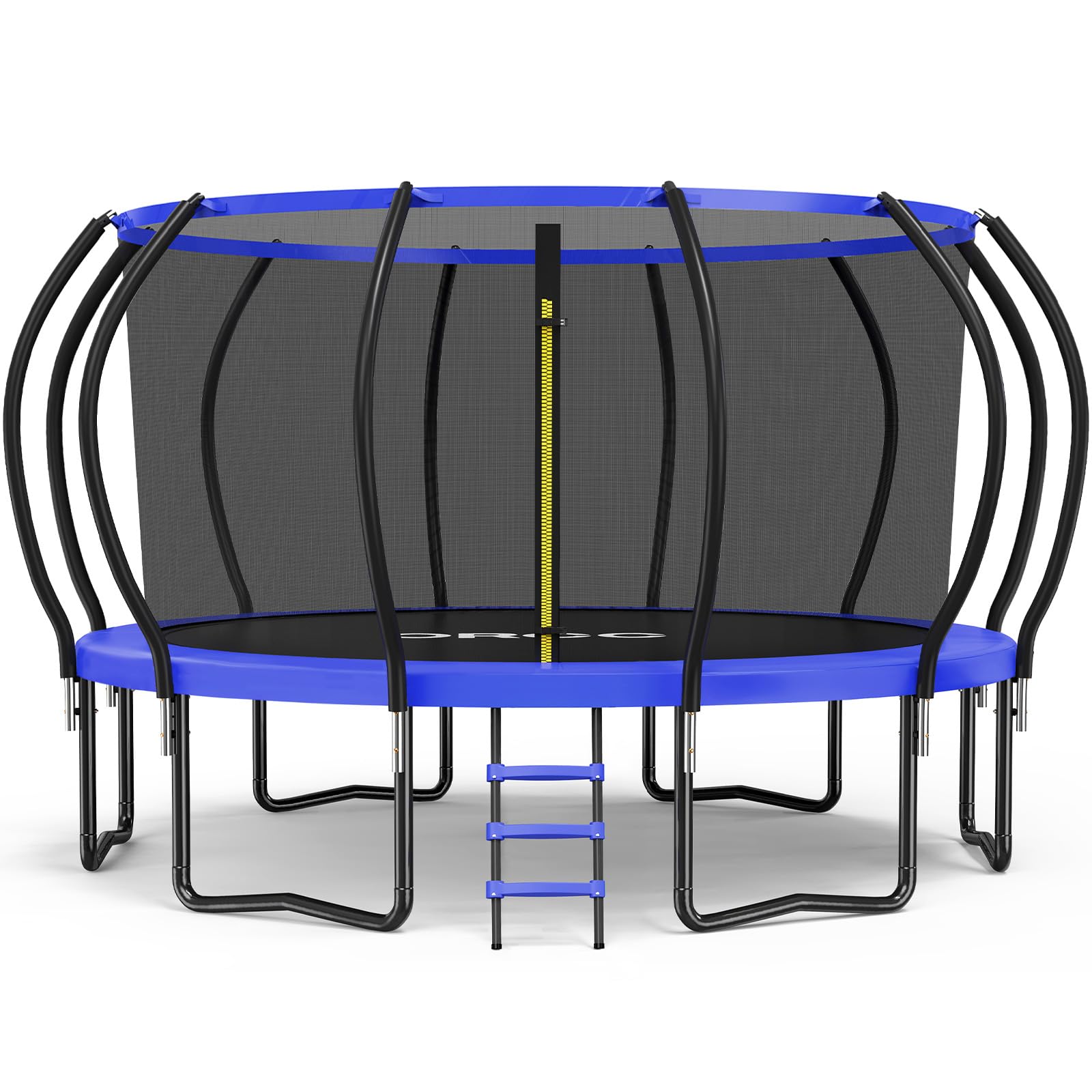 ORCC Trampoline with Enclosure, Non-Slip Ladder and Anti-Rust Coated Frame