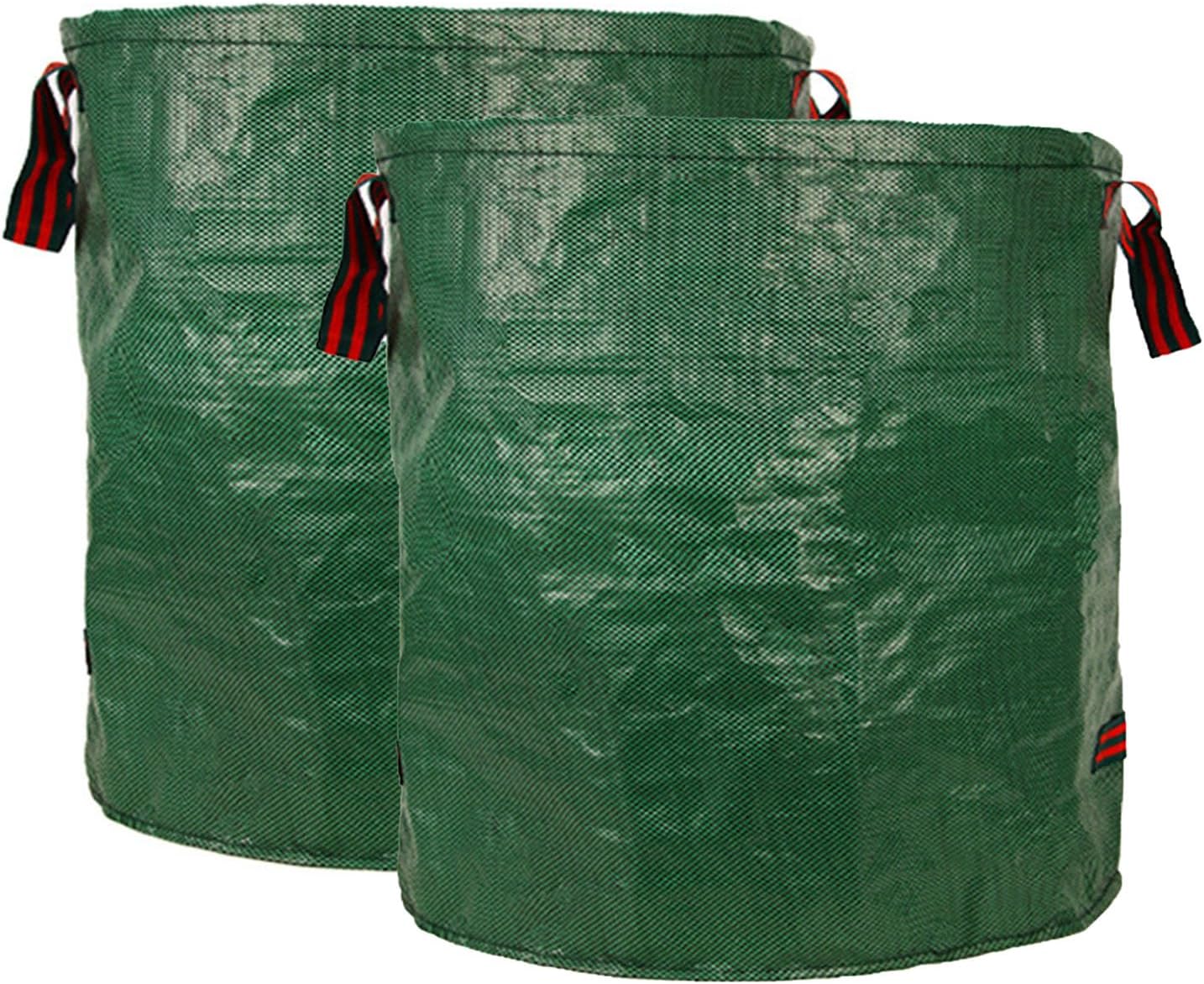 Yard Waste Bags/Fallen leaf bag, 72 Gallon Collapsible Garden Leaf Bags with Plastic Ring, Heavy Duty Reusable Stand-Up Yard Waste Bin for Leaves, Lawn Debris & Grass Clippings