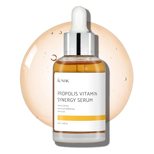 IUNIK Propolis 70% Vitamins 17% Synergy Serum - Centella Asiatica Calming Soothing Deep Nourishing for Dry Dull Spot Hyperpigmentation Sensitive Acne-prone Skin No Pore Clogging Korean Skincare