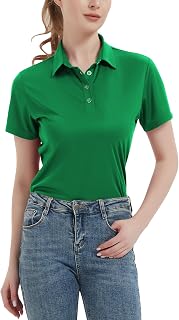 Women's Polo Shirts UPF 50+ Casual Sun Protection Work Quick Dry 4 Buttons Short Sleeve Collared Golf Shirt XS-3XL