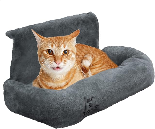 Fur & Bone Pet Bed | Cat Radiator Bed - Warm Fleece Cat Hammock Seat with Machine Washable Fleece Cover | Hanging Cat Radiator Beds for Kitten, Puppy, Pet Animal - (50x43x26cm)