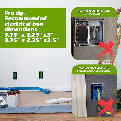 Miniatura 6 de Paquete de 5 marcadores para paneles de yeso para papá, herramienta de marcado sin medición para enchufes eléctricos, herramienta de marcado fácil