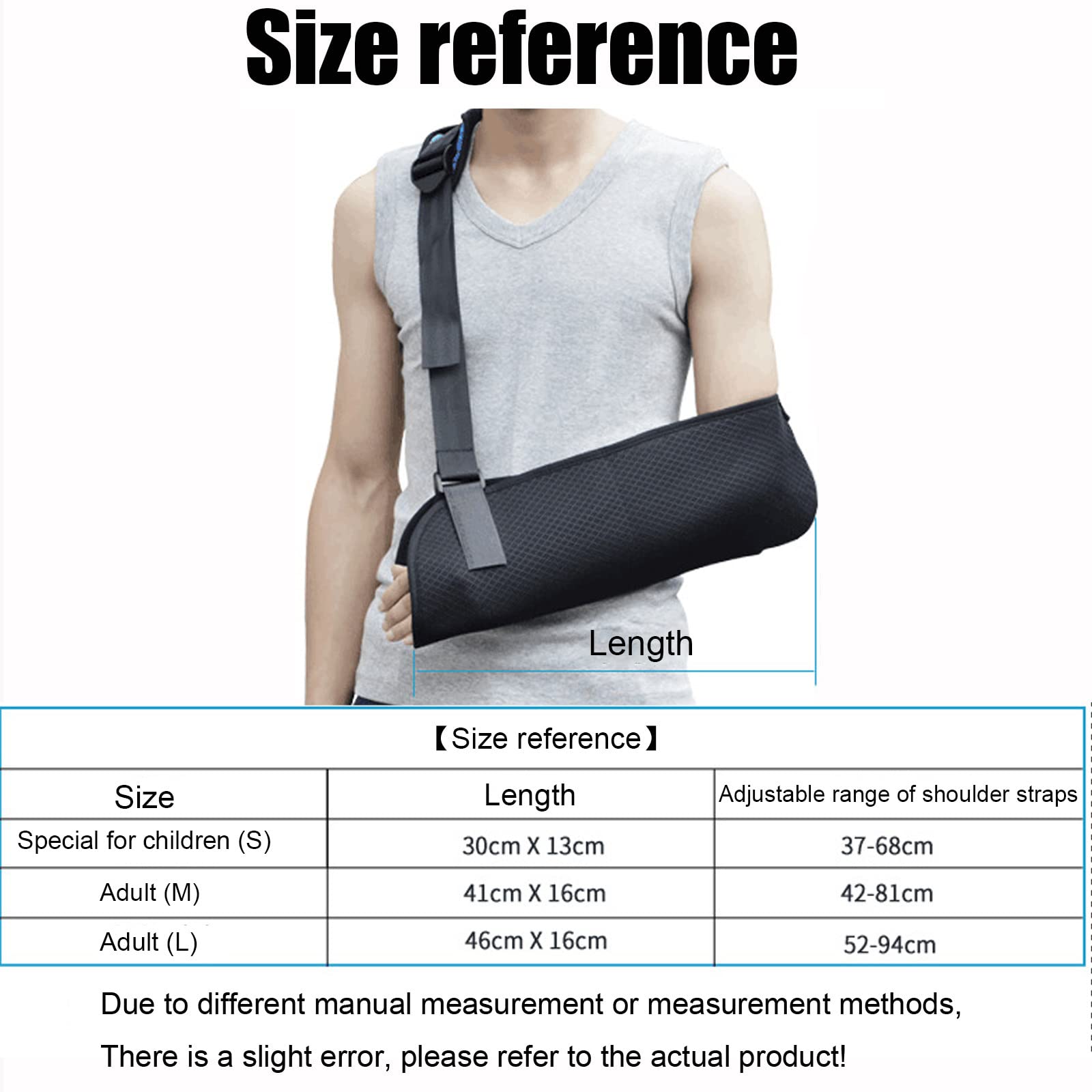 Cabestrillo de Hombro de Brazo médico para Lesiones de Hombro con cinturón de Espalda Estabilizador de inmovilizador de Hombro de Hombres y Mujeres, Abrazadera de Soporte de Brazo de Peso Ligero