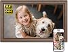 Frameo WiFi Digital Photo Frame 15.6 Inch Wooden - 1920 1080P FHD IPS Touch Screen Picture Frame Electronic, 64GB Memory, Auto Rotate, Wall Mountable, Sharing Photos and Videos