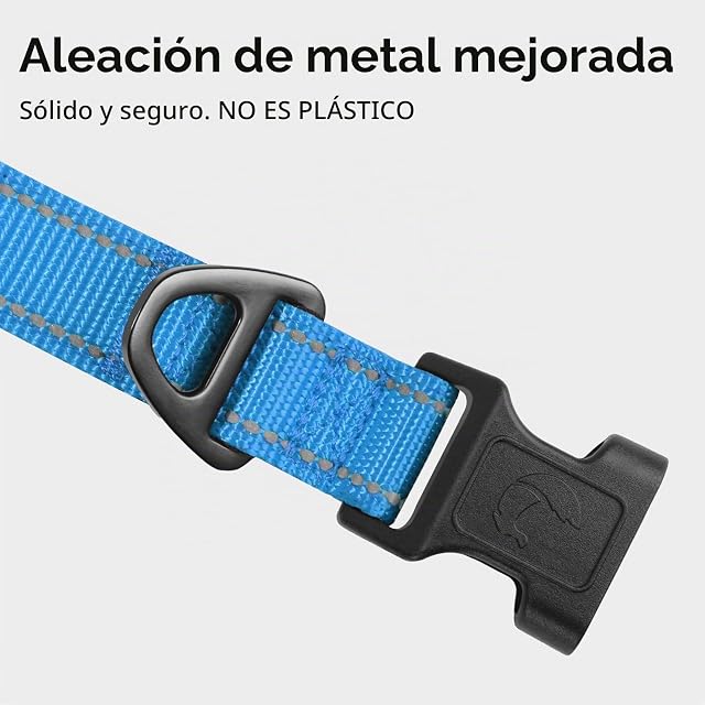 Foto 3 de 7 de Joytale Collar Perro Reflectante,Nylon Collar Acolchado con Neopreno,Ajustable para Perros…