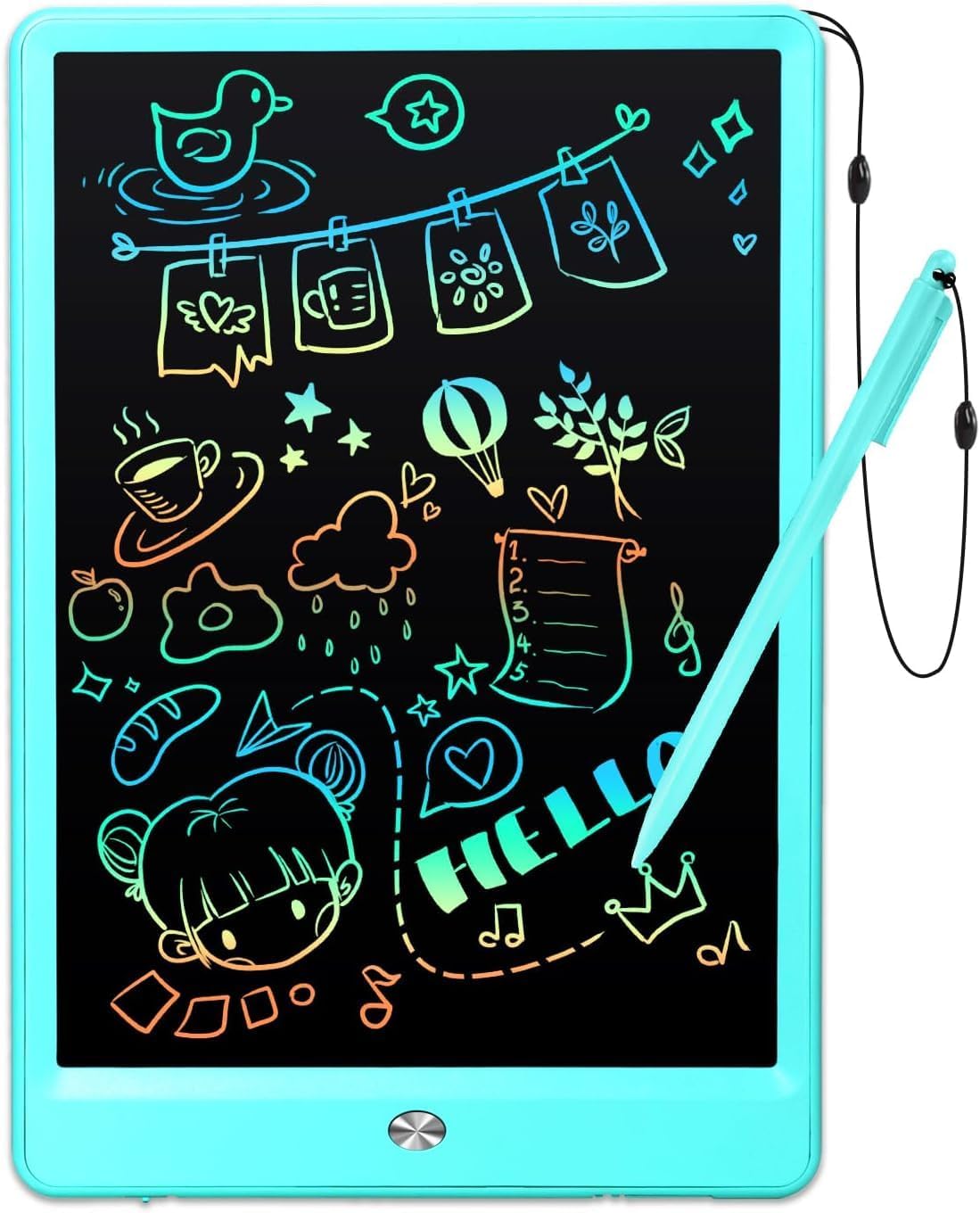 EooCoo Toddler Toys, 10 Inch LCD Writing Tablet for Kids, Kids Electronic Drawing Tablet Doodle Pad, Colorful Doodle Board, Educational Learning Toys Travel Essentials, Age 3-6 Girls Boys Gifts