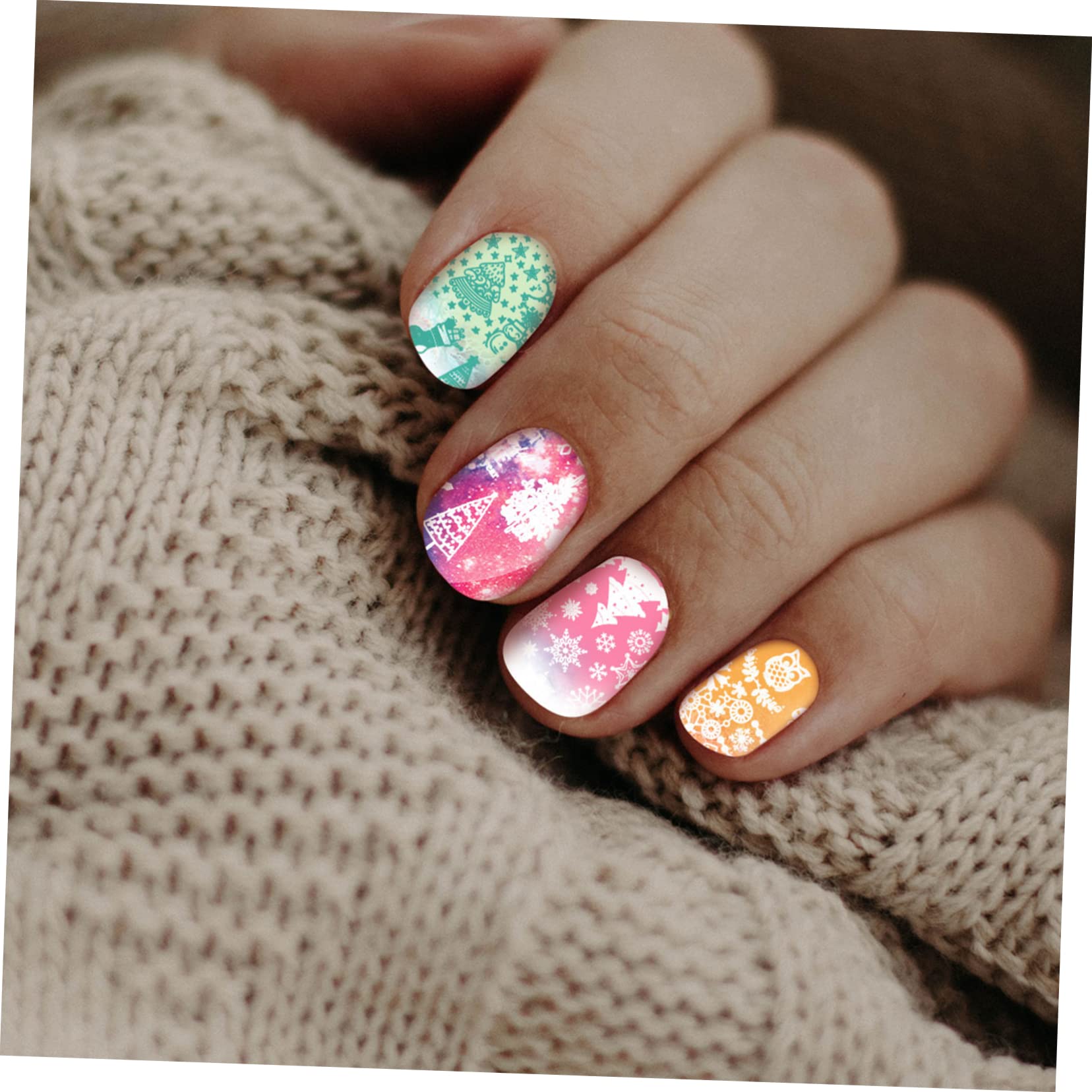 ABOOFAN 3 Set Di Piastre Per Nail Art Stamping Per Nail Art Natalizio Strumenti Per Manicure Per Decorazioni Confezione Assortita Da 10 Pezzi*3