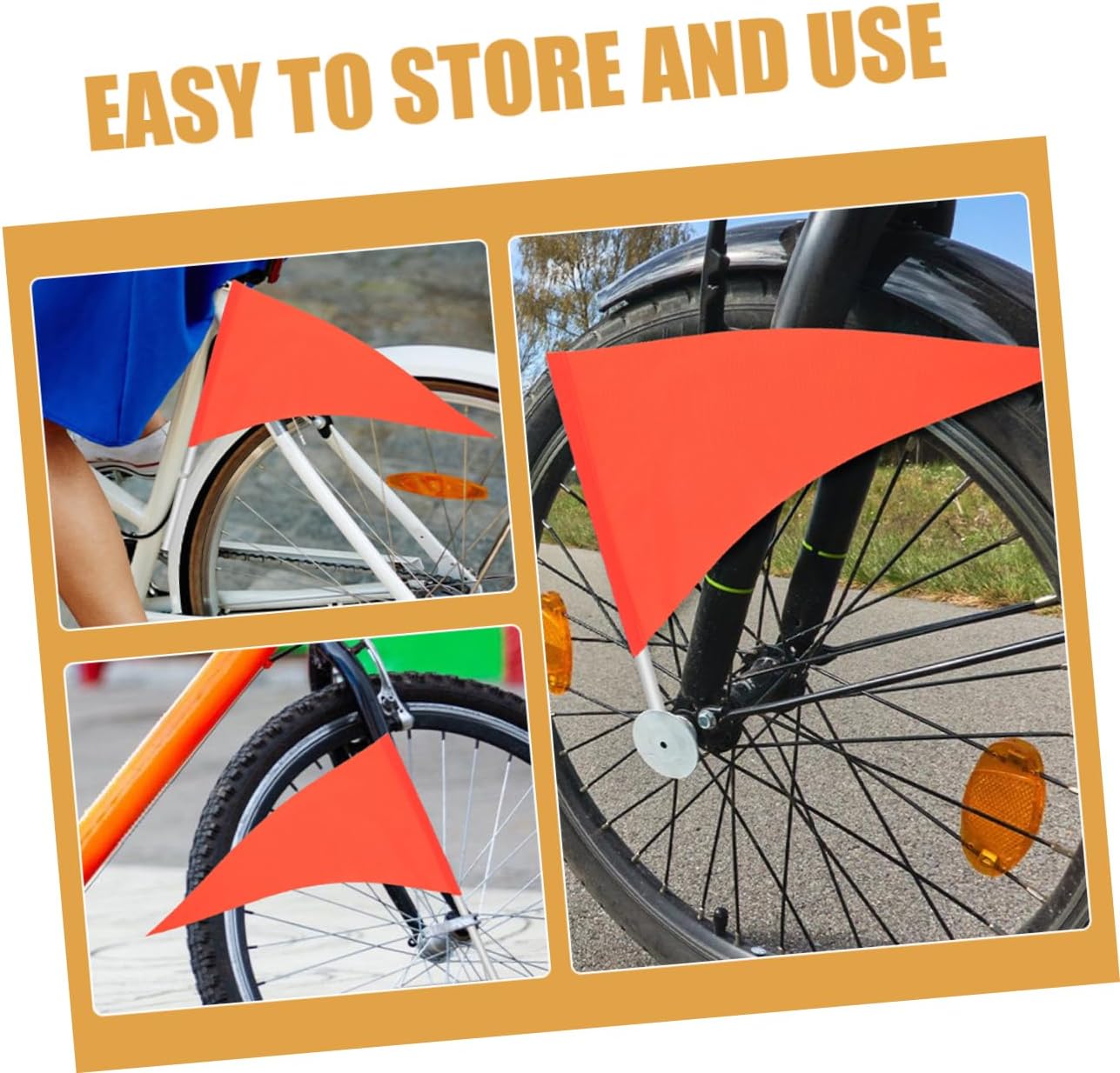 Totority 4sets 5pcs High Visibility Cycling Flag Durable Reflective Bike Warning Flags Lightweight and Tear Resistant Bicycle Safety Accessory for Enhanced Rider Visibility 5pcs*4