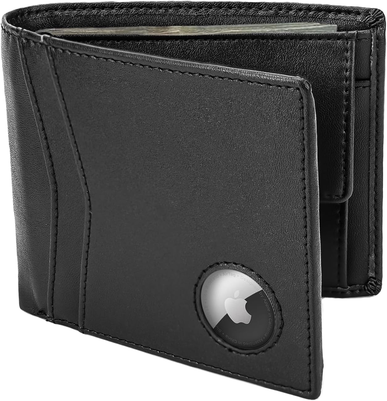oriver AirTag Wallet for Men RFID Blocking Genuine Leather