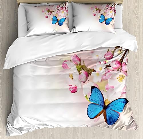 Miniatura 145 de Ambesonne Juego de funda de edredón de brújula, ilustración de mapa del mundo, marinero marítimo, equipo de vida monocromático, juego de ropa