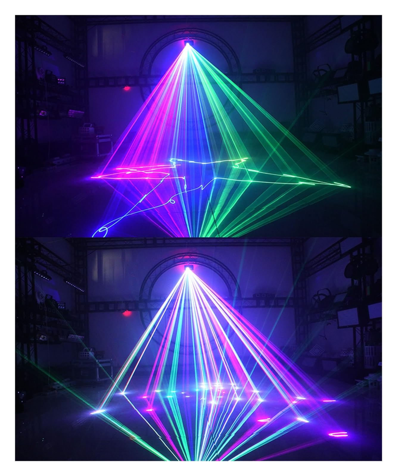 Luces de Escenario, Dj 500mw RGB Beam Scanning Line Proyector Disco Luces Fiesta for Home Festival Stage Light