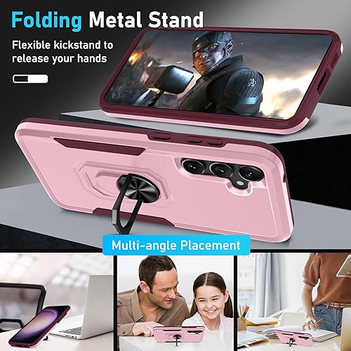 Miniatura 2 de Janmitta Funda para Samsung Galaxy S23 FE con 2 protectores de pantalla, resistente a prueba de golpes, funda de teléfono de cuerpo completo