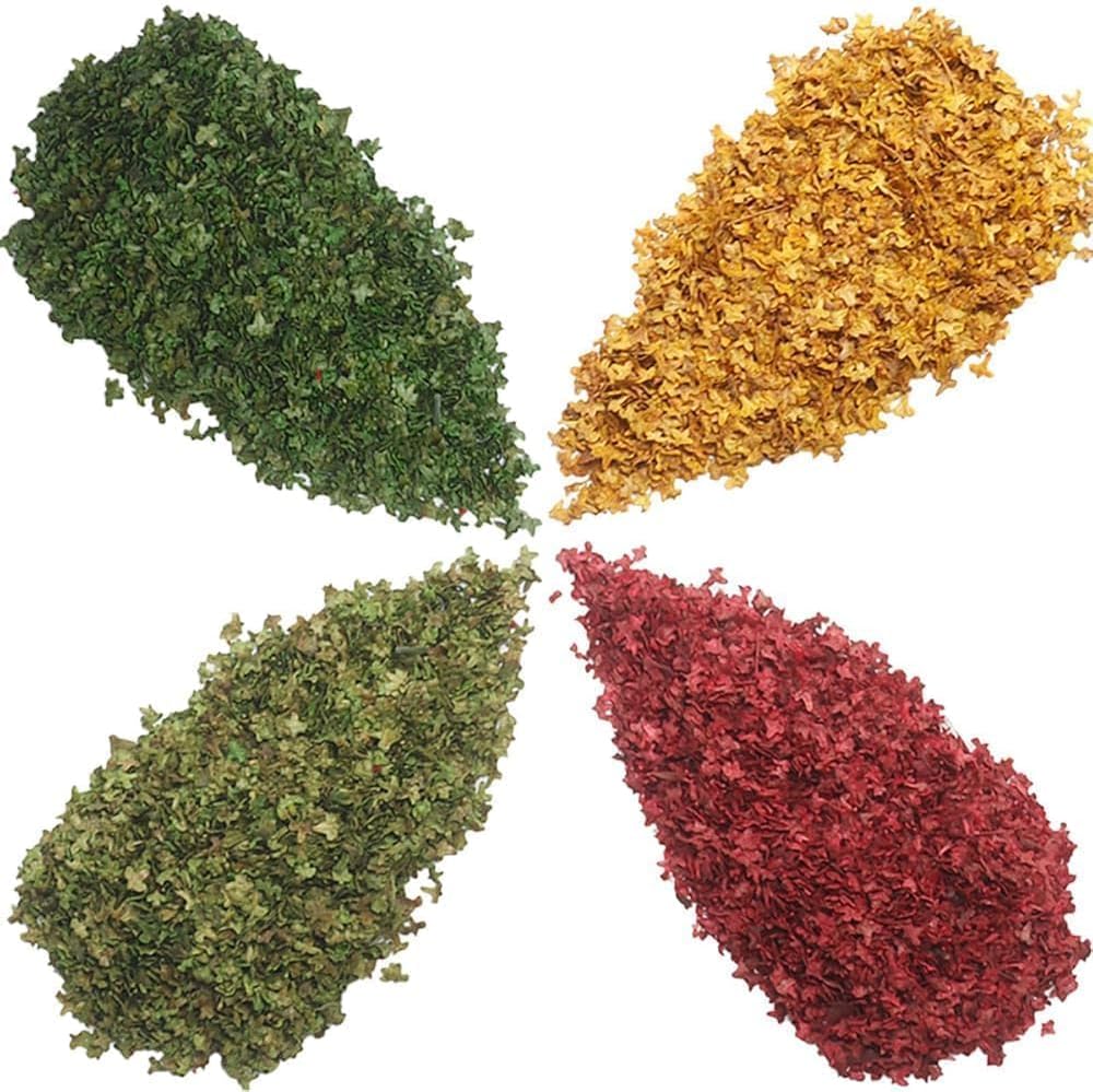 Warmtree 4 Pack Miniature Leave Realistic Miniature Leaves Simulation Leaves for DIY Model Railway Fairy Garden Diorama Supplies Village Accessories - Image 8