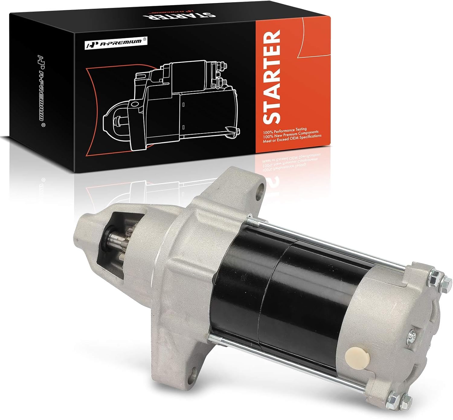A-Premium Starter Motor Compatible with Honda S2000 2000-2003 2.0L, S2000 2004-2009 2.2L, 12 V 1.2kW 9-Teeth Clockwise, Replace# 31200PCXA01, 31200PCXA01RM