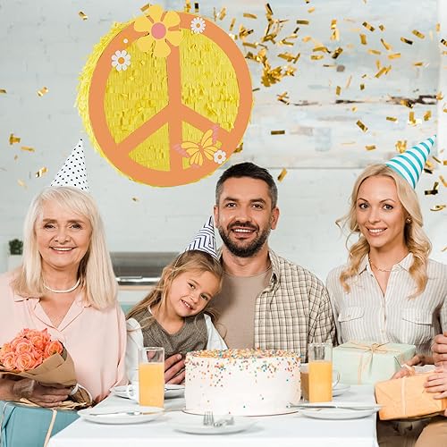 Vista 60 de Lewtemi Decoraciones de fiesta de piñatas con barra para ojos vendados y confeti para decoración de fiesta, centro de mesa, accesorio de fotos