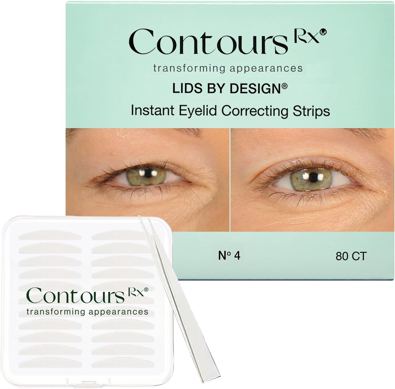 Contours RX Eyelid Correcting Strips Heavy Hooded, Droopy Lids for Moderate Lift - 4 mm / 80 Count (Pack of 1)