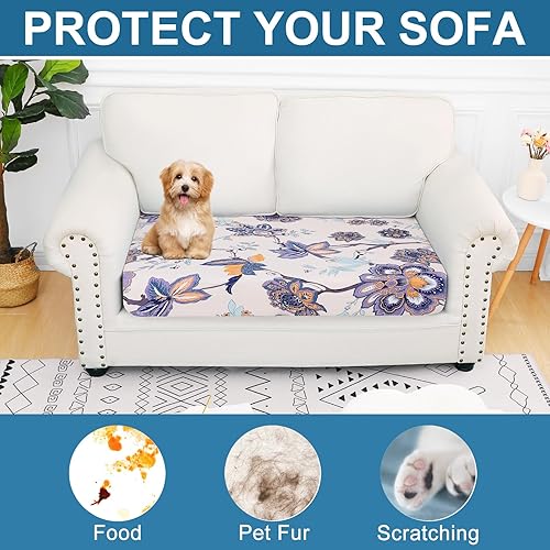 Miniatura 286 de Smiry Fundas de cojín de sofá con estampado, fundas de sofá elásticas y suaves para sofá, funda de sofá antideslizante lavable protector de muebles