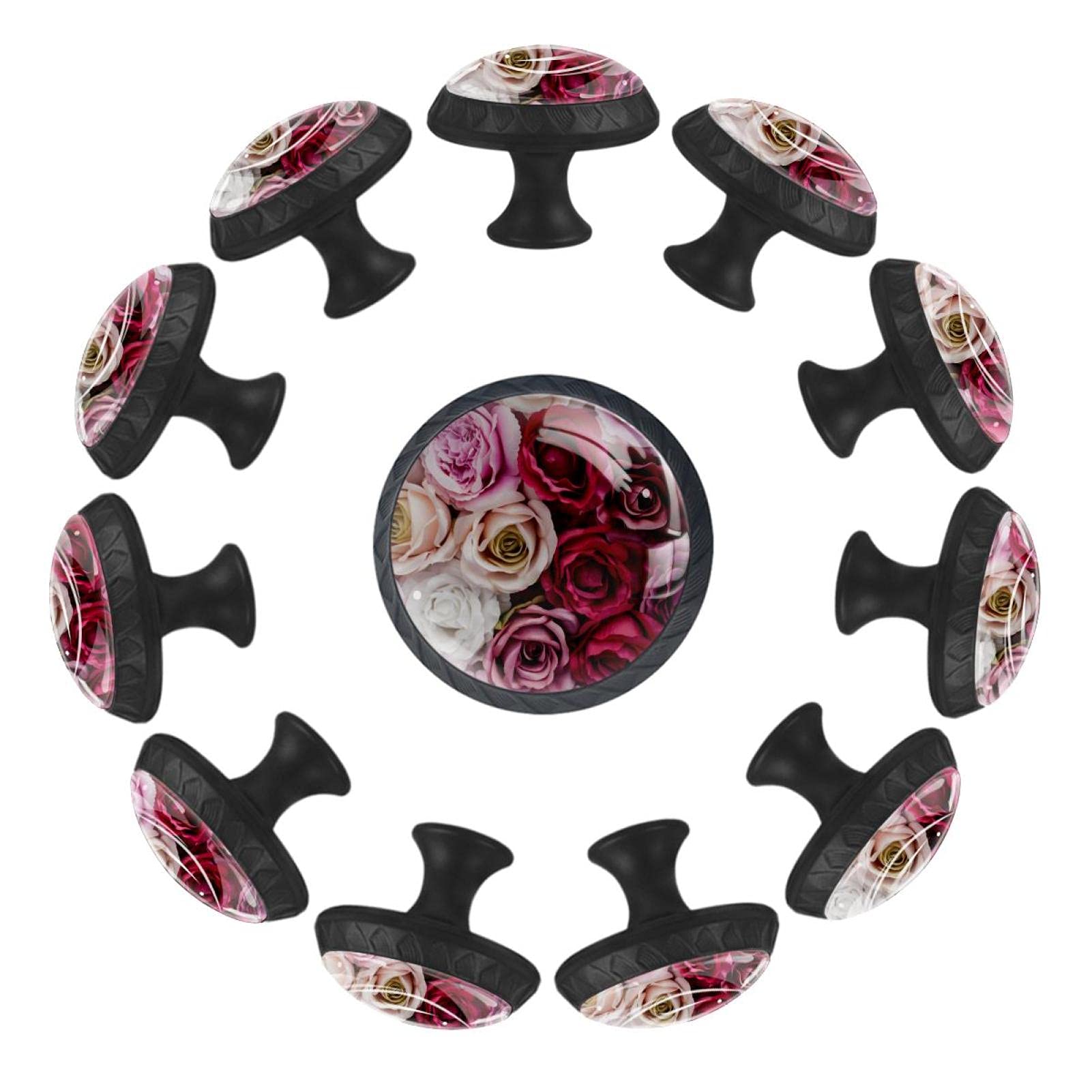 Boutons de tiroir fleuris de 35 mm pour décorer la chambre d'enfant