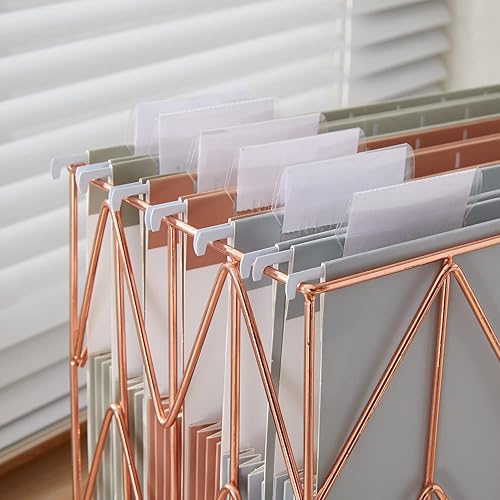 Miniatura 7 de Y YOMA Tamaño Carta - Paquete de 6 Carpetas Colgantes de Capacidad Extra, Carpetas Colgantes Decorativas de Acuerdo, Carpetas Colgantes