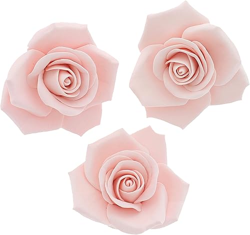 Miniatura 8 de Global Sugar Art Flores de pastel de azúcar rosa de la paz, 3 pulgadas con alambre, 3 unidades por el chef Alan Tetreault