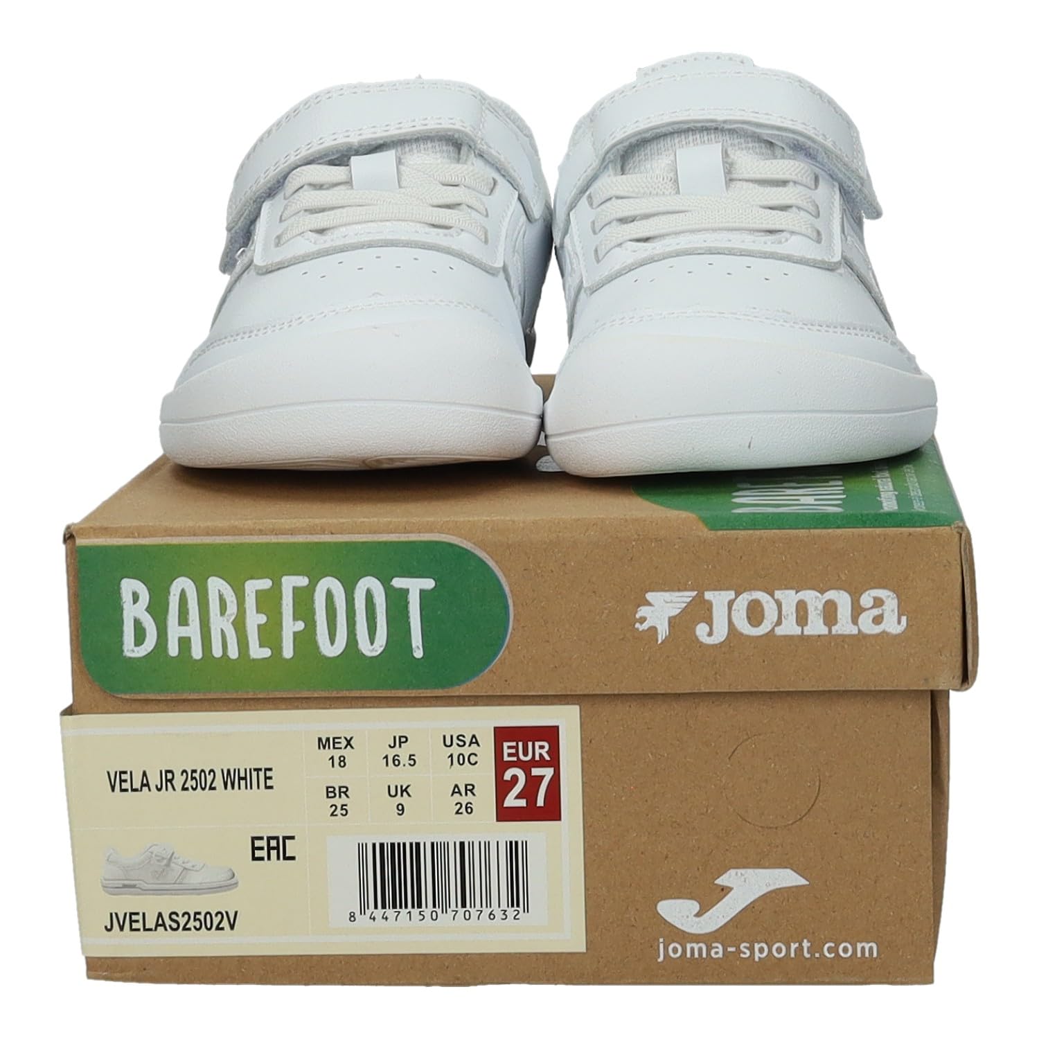 Joma JVELAS2502V Calzado Barefoot Respetuoso para niños, Piel reciclada, Libre expansión de Dedos, Suela Flexible NIÑO Zapatillas