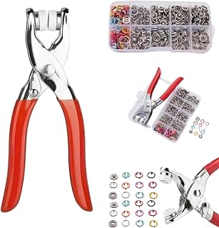 Sewing Kit with 100PCS Metal Buttons – Manual Pliers Tool Included, for DIY Crafts and Home Repairs Plastic Accessories, Sewing Fabric Clothes (1 Set)