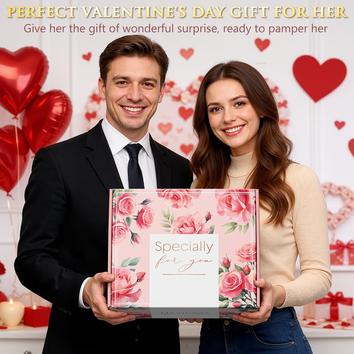 Birthday Gifts for Women Self Care Gift, Rose Spa Gift Baskets Bath Set Get Well Soon Care Package Valentines Day Gifts for Her Mom Women Sister Friend Wife Grandma Teacher Nurse w/ Blanket - Image 3