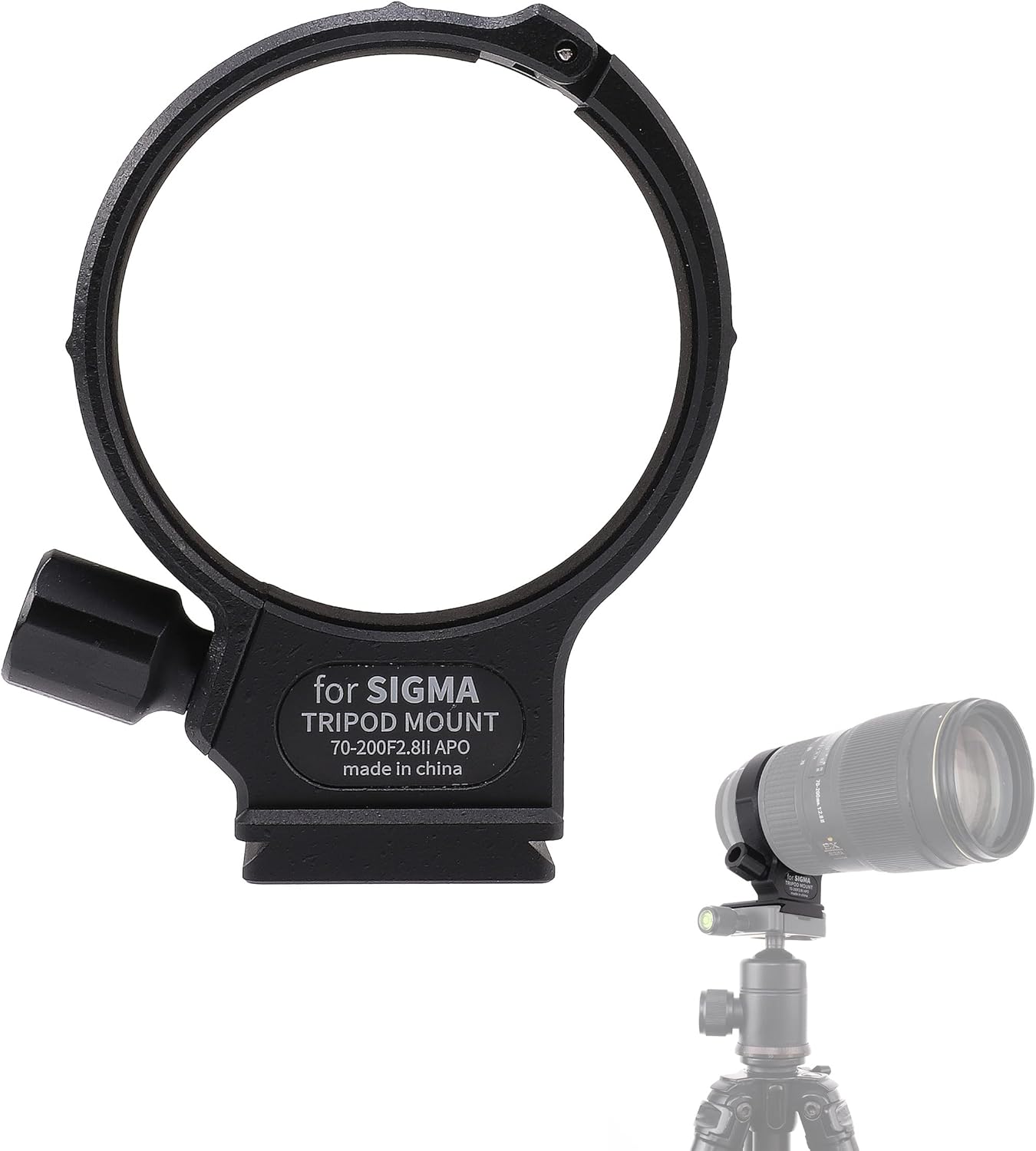 FOTGA Metal Tripod Mount Ring Lens Collar for Sigma 70-200mm F2.8 II APO EX DG HSM Macro Zoom Telephoto Lens,Compatible with Arca Swiss Clamp Tipod Ball Head,1/4" 3/8" Holes : Electronics