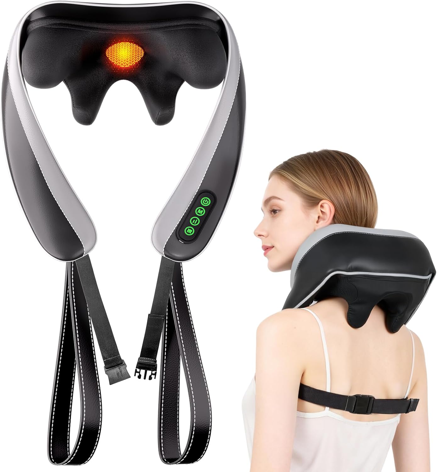 Cordless Kneading Shiatsu Neck and Shoulder Massager with Heat