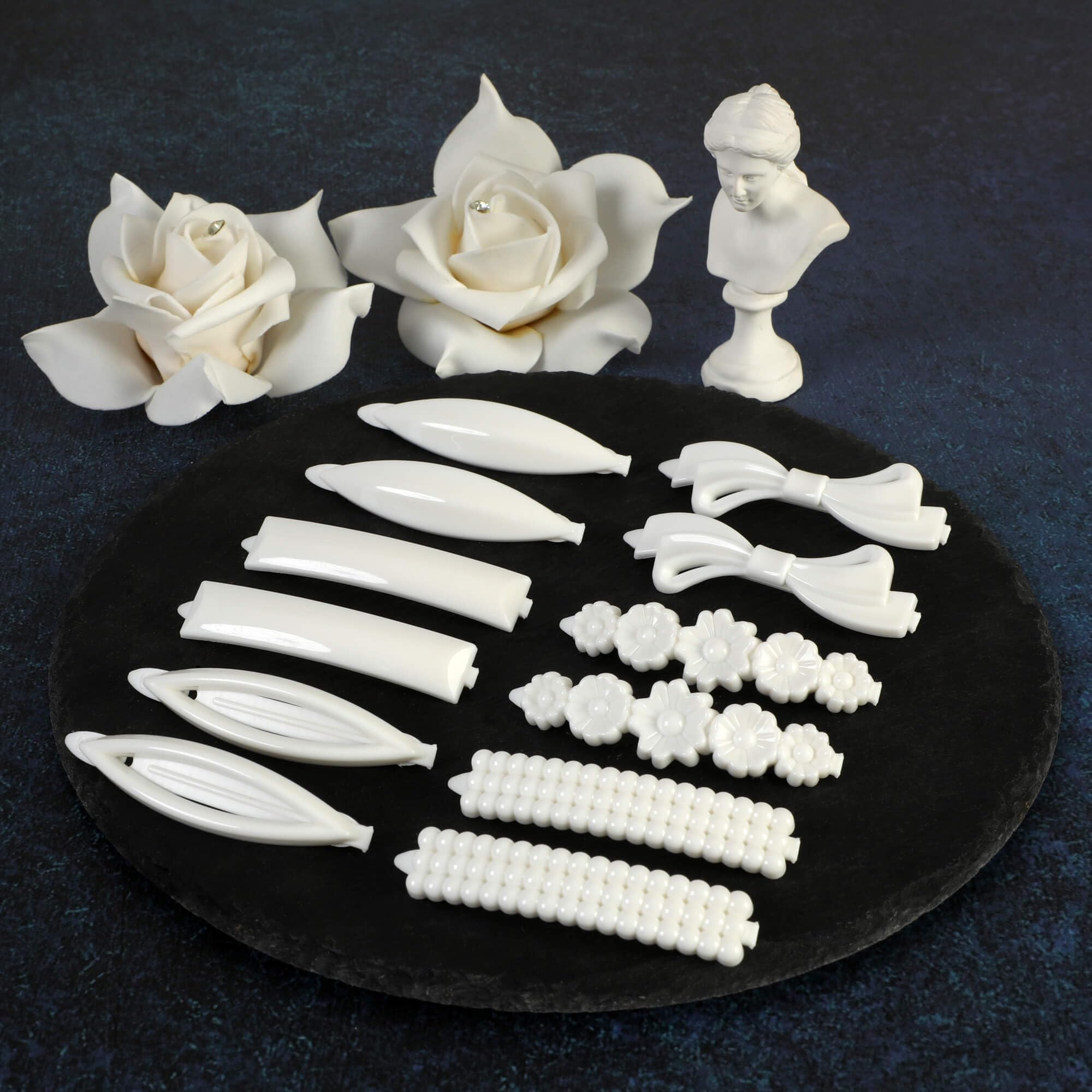 Set di 24 fermagli per capelli per donne e ragazze, accessori per capelli spessi e sottili, piccoli, bianchi