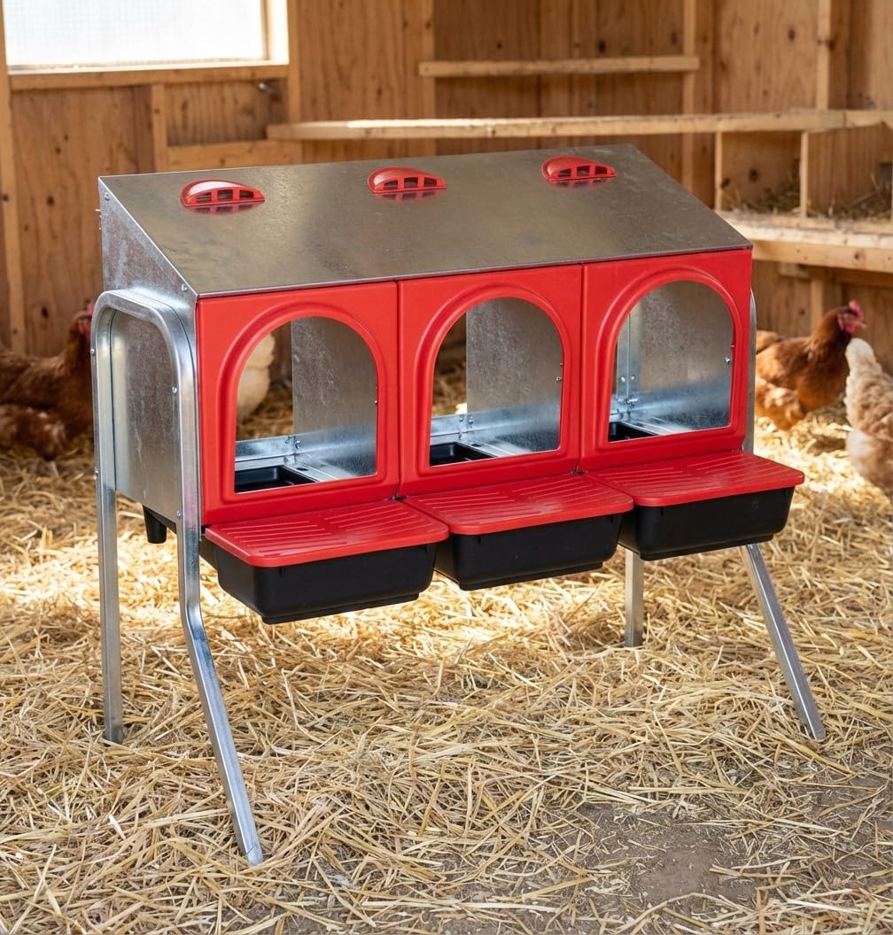 Suinga PONEDERO GALLINAS Interior 3 departamentos 82x47x77 cm. Incluye Patas. Capacidad 18 gallinas.