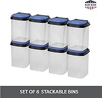 Vista 2 de Buddeez Contenedores de almacenamiento multiusos, cubos pequeños de almacenamiento de brocas y pernos, organizadores de hardware, recipientes Azul