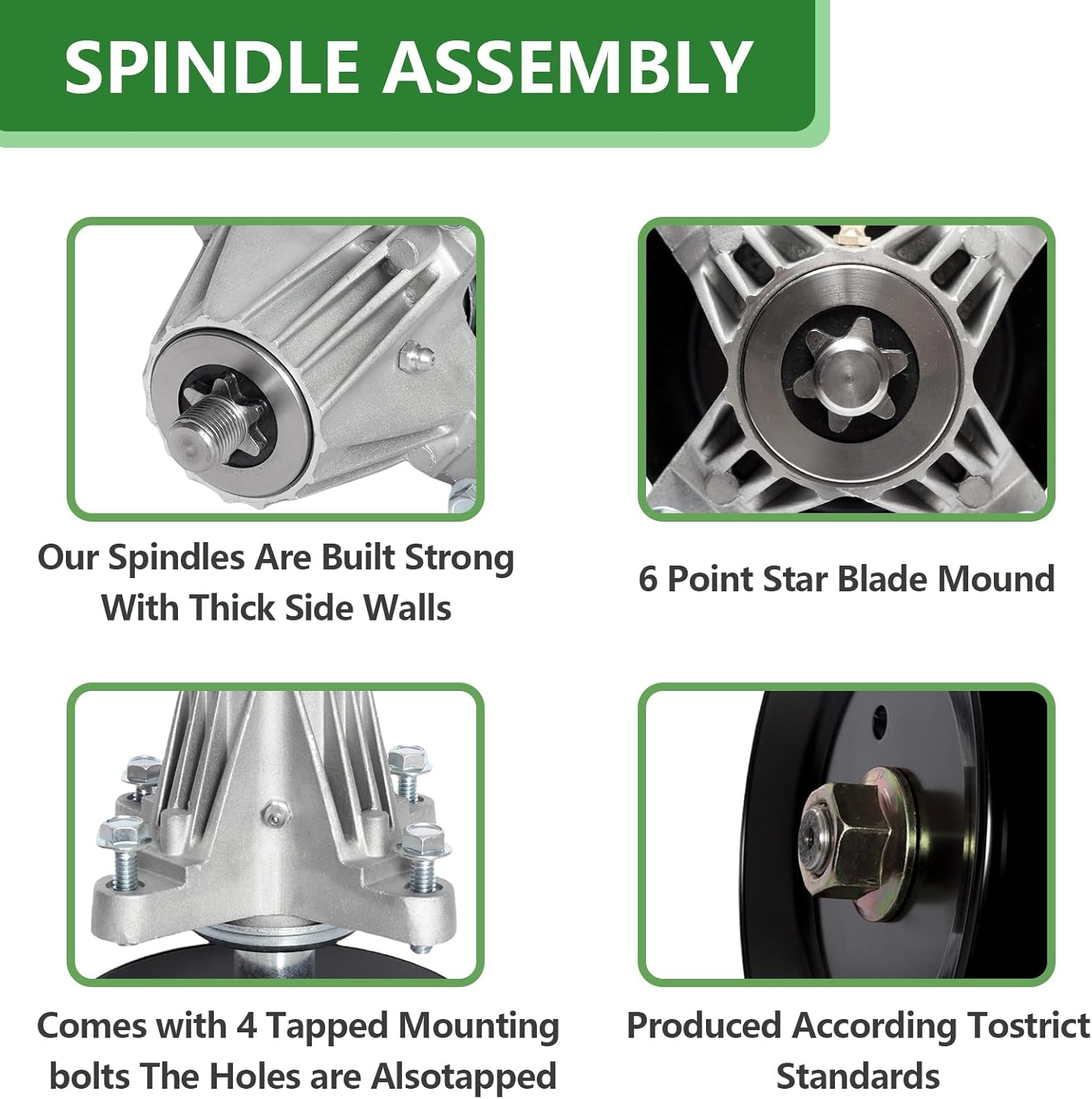 46" Mower Deck Rebuild Kit Fit for MTD Crafts man T1500 T1600 LT4600 Troy Bi lt Bronco Horse XP TB46 Include 2 Spindle 918-06989 618-06989, 2 Blade 942-04244 942-04290, 1 Be lt 754-04219 954-04219