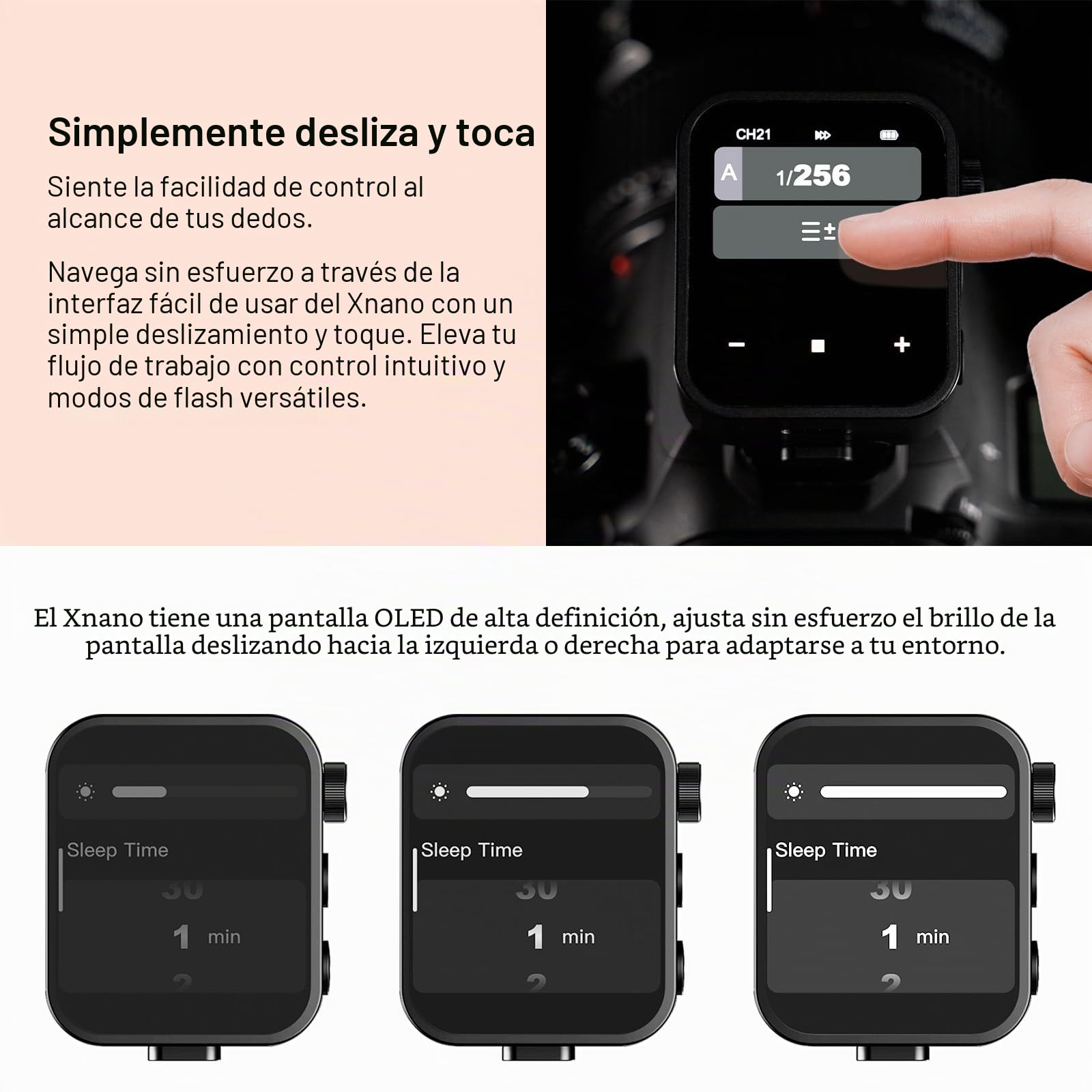 Godox X3S OLED-Pantalla Táctil Déclencheur Flash Inalámbrico Transmisor | 2.4GHz 1/8000S HSS,TTL Función,con Conversión TCM, Batería de Lones de Litio Integrada de 3.7V 850mAh(Godox X3-S)