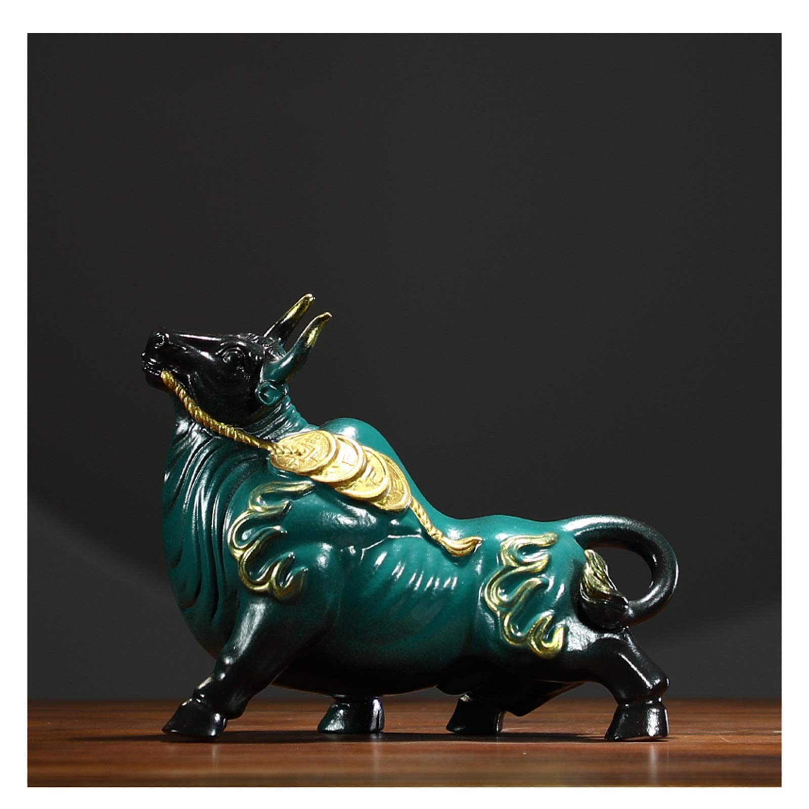 Figurine Sculptures Feng Shui Ox : accessoires salon et décoration de bureau