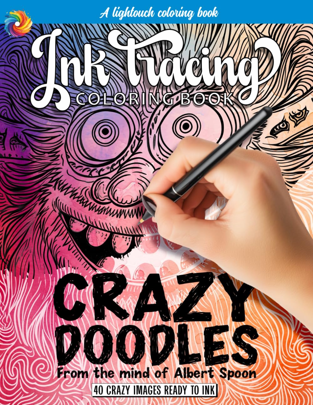 Doodle Coloring Book, Ink Tracing for Adults and Teens