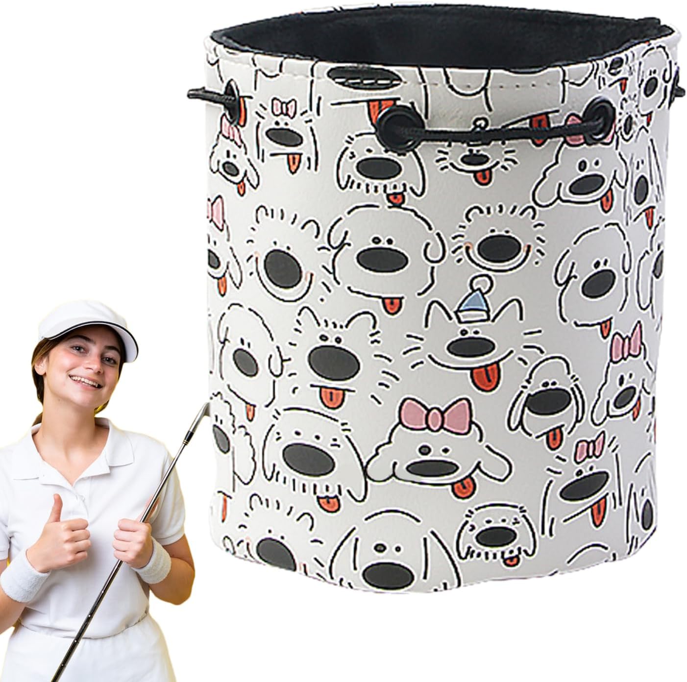 Golf Accessory Pouch, Ball Organizer Case, Store 12 18 Balls with Adjustable Compartments, Golf Carrier with Waterproof Design, Multi-Functional Storage, Portable Bag for Practice Tee Hat Clips