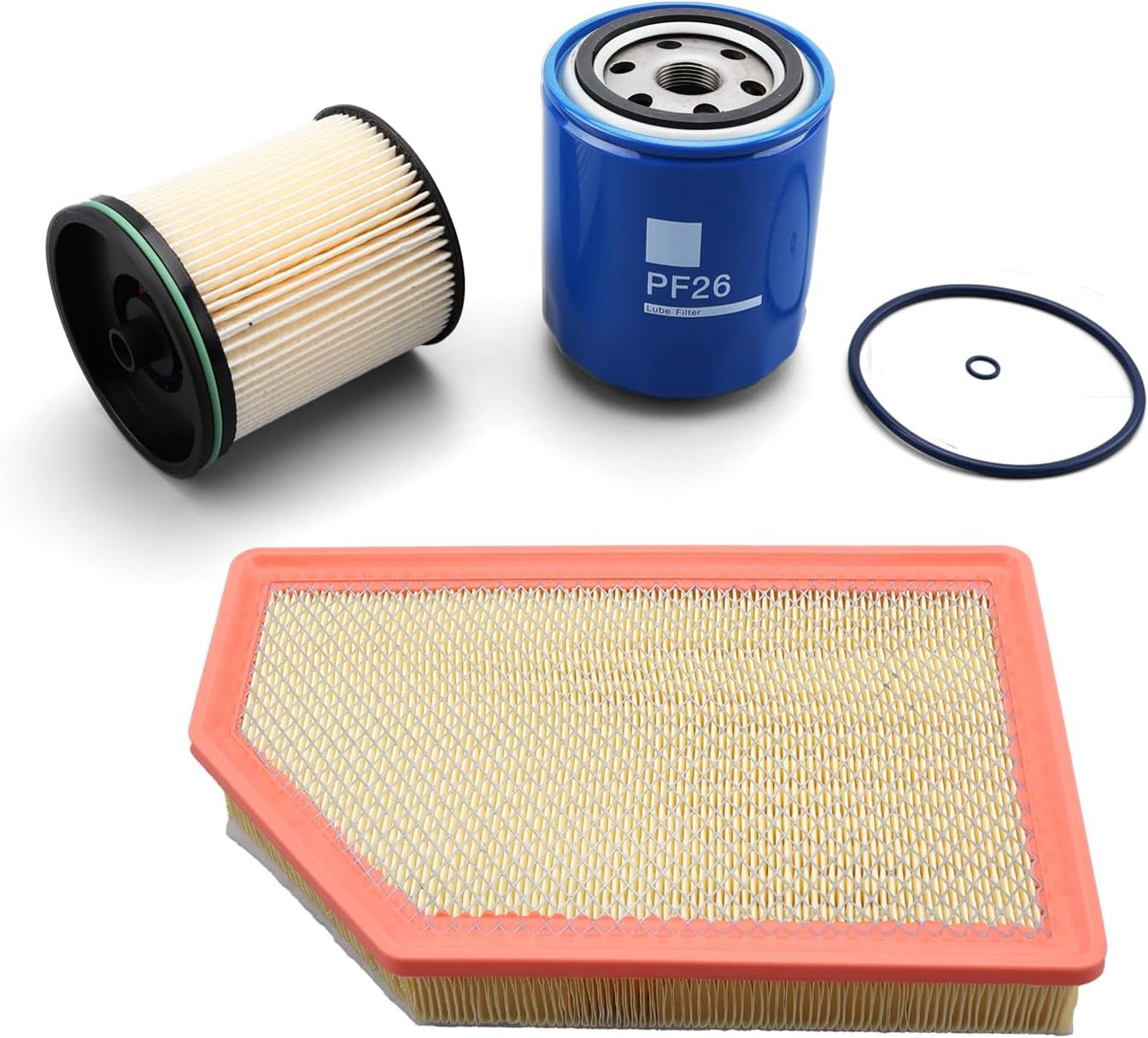 YUANCHINB Diesel 6.6L Duramax Filter Kit: PF26 Oil, TP1015 Fuel, A3248C Air Filters for 2020-2024 Chevy Silverado & GMC Sierra 2500HD/3500HD