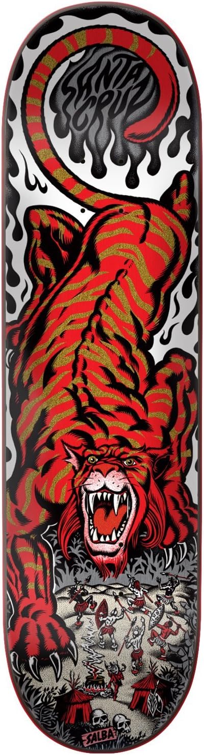 Santa Cruz Skateboard Deck Salba Tiger Pop Red 8.0"