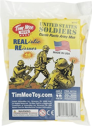 Miniatura 4 de TimMee - Figuras de soldado de juguete de plástico para hombre, 48 piezas, hechas en Estados Unidos