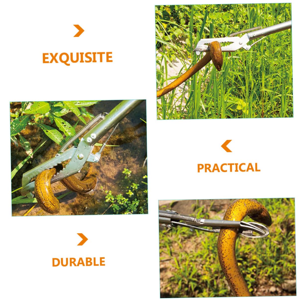 Pinza Per Anguille in Acciaio Inossidabile Antiscivolo Spessa, Clip Multifunzione Per Barbecue, Utensile Leggero Portatile Per Cucina e Pesca All’aperto