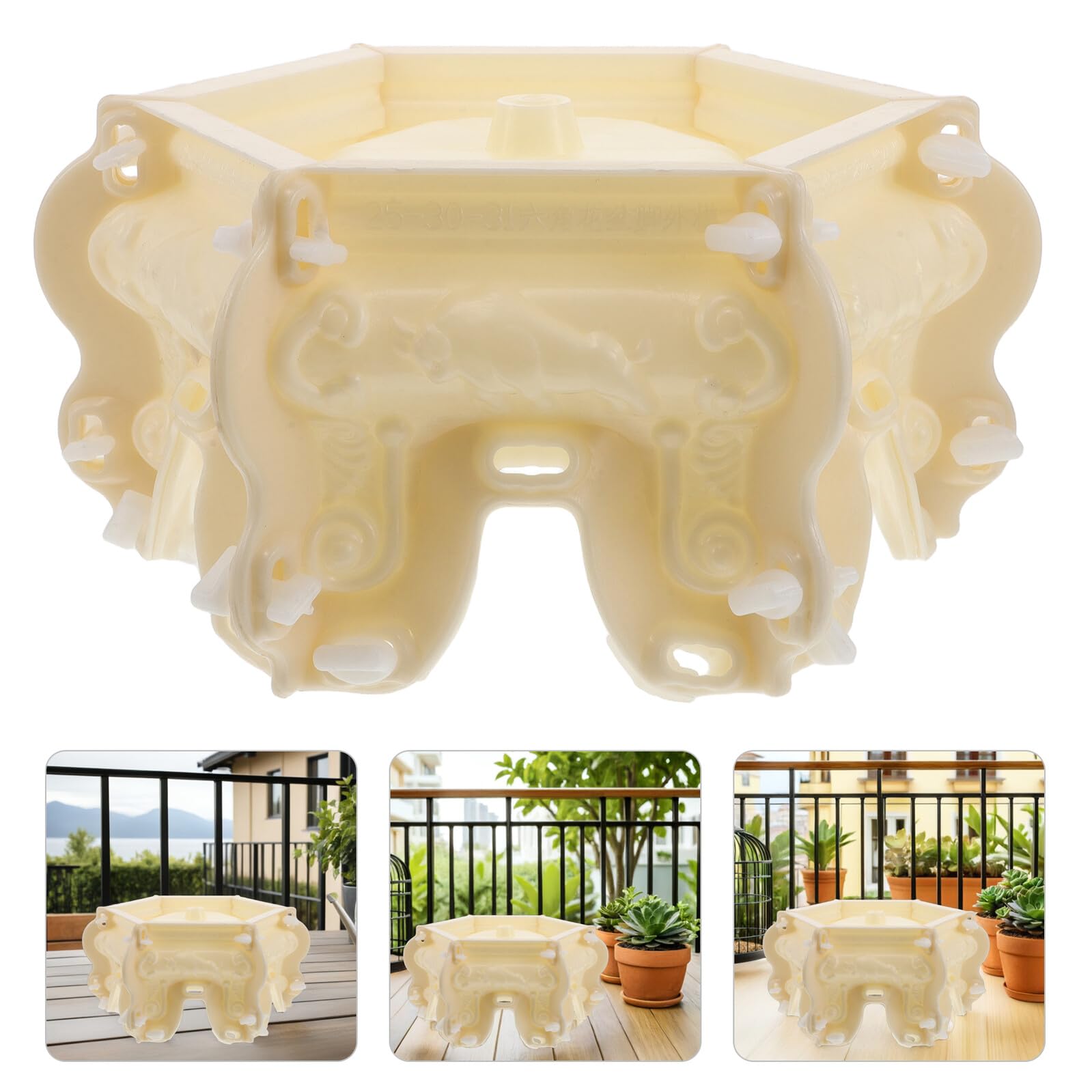 Betonform für Säulenbasis Witterungsbeständig Schwere Ausführung Stabiles Garten-skulpturen-Fundament Schnelle Formgebung für Gartenfiguren und Außenstatuen
