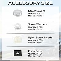 Vista 3 de LivTee Tornillos inoxidables para placa, marcos y cubiertas de en automóviles y camiones, juego de 4 pernos con montaje autorroscantes de acero