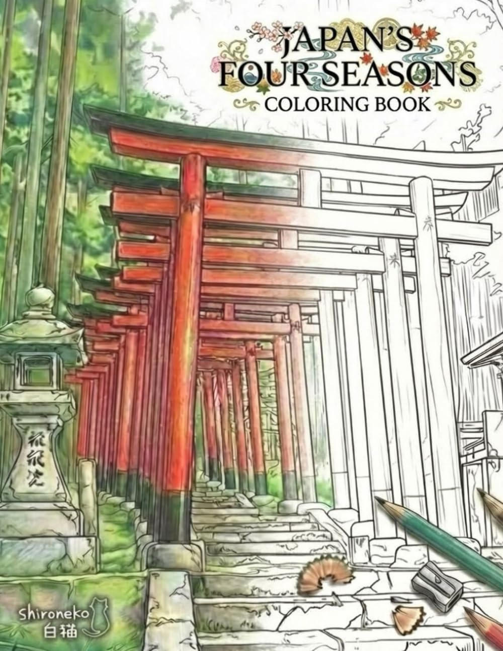 Japan's four seasons: coloring book