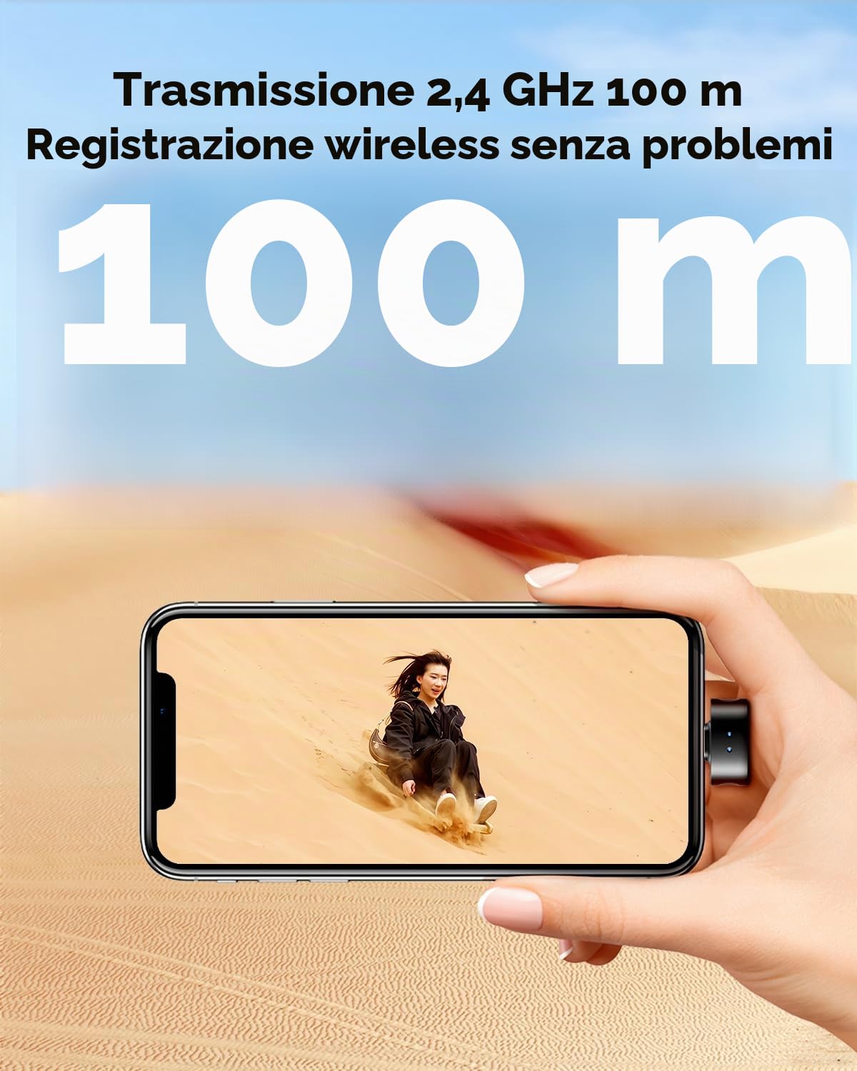 BOYA Magic-03 Microfono wireless USB-C per iPhone 15/16, Android, PC, fotocamera, 48 kHz/24 bit, 30 ore, mini microfono da bavero per interviste, vlog, registrazione su TikTok e YouTube