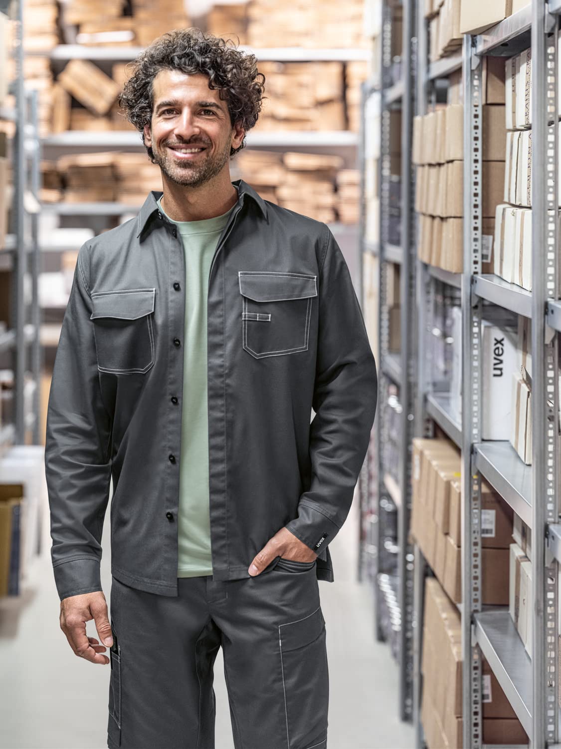 Uvex SuXXeed Greencycle Planet – Camisa de Trabajo – 100% reciclable