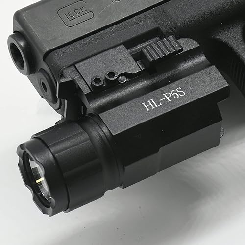 Miniatura 2 de Aimkon HiLight P5S linterna estroboscópica LED subcompacta para pistola, de 500 lm, con liberación rápida de protector, para las series de Glock,