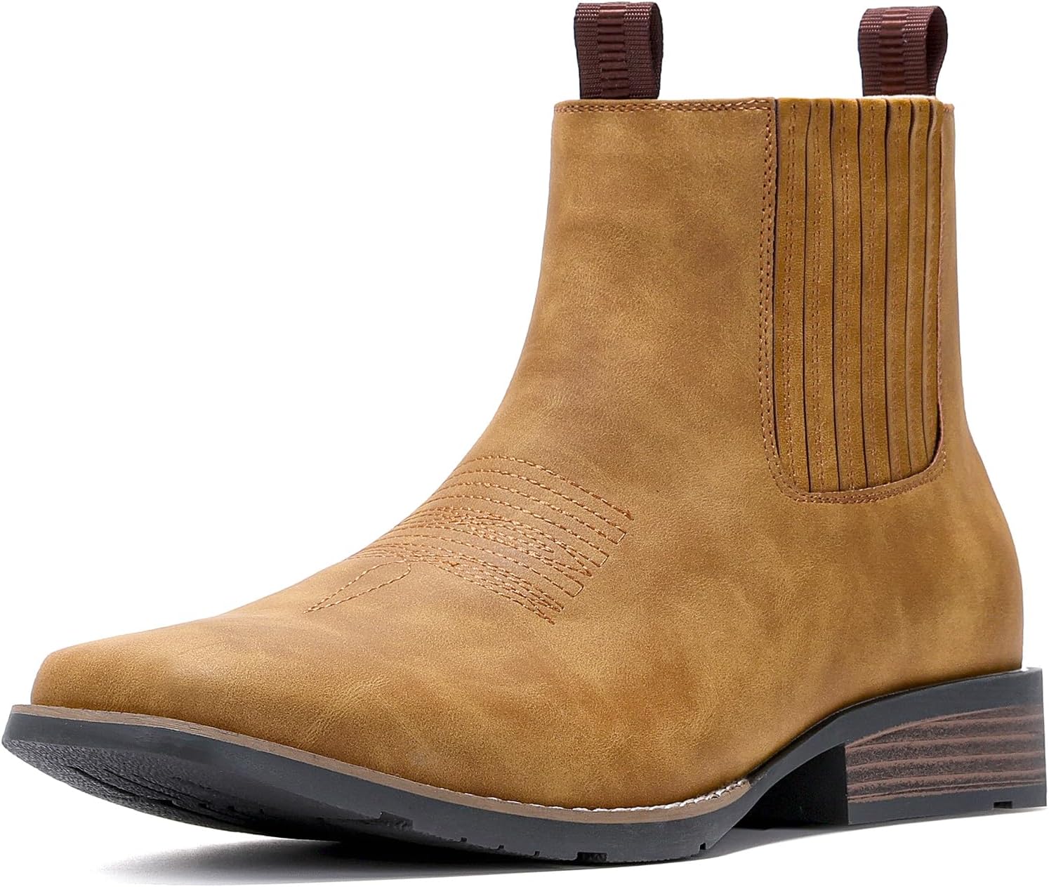 IUV Men's Cowboy Boots - Square Toe Ankle Design