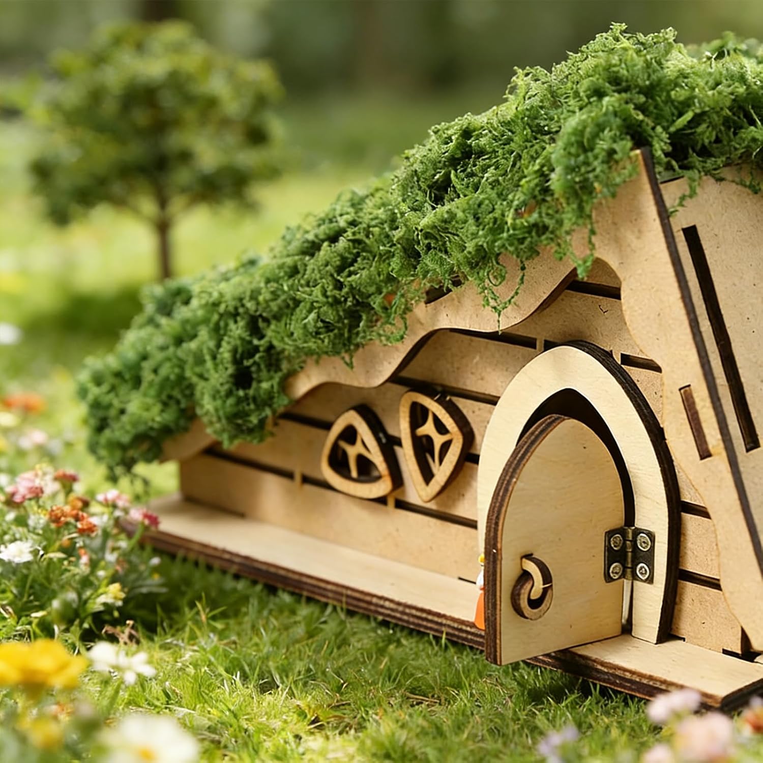 Fairy Garden Houses,Craft Set Bookshelf Decoration - Outdoor Fairy Garden House Kit | for Holiday Party Windowsill Desk Girls Daughter Son