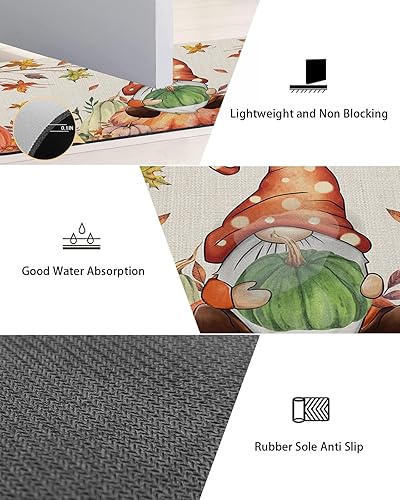 Miniatura 3 de Tapete de baño para tina, antideslizante, de secado rápido y absorbente, de tierra de diatomeas, tapete de cocina, tapete de Acción de Gracias,